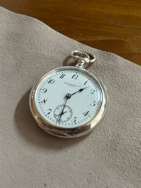 patek philippe silver pocket watch 68445